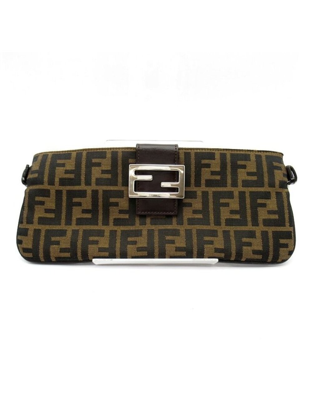 Fendi Zucca Waist Bag Canvas Leather Brown